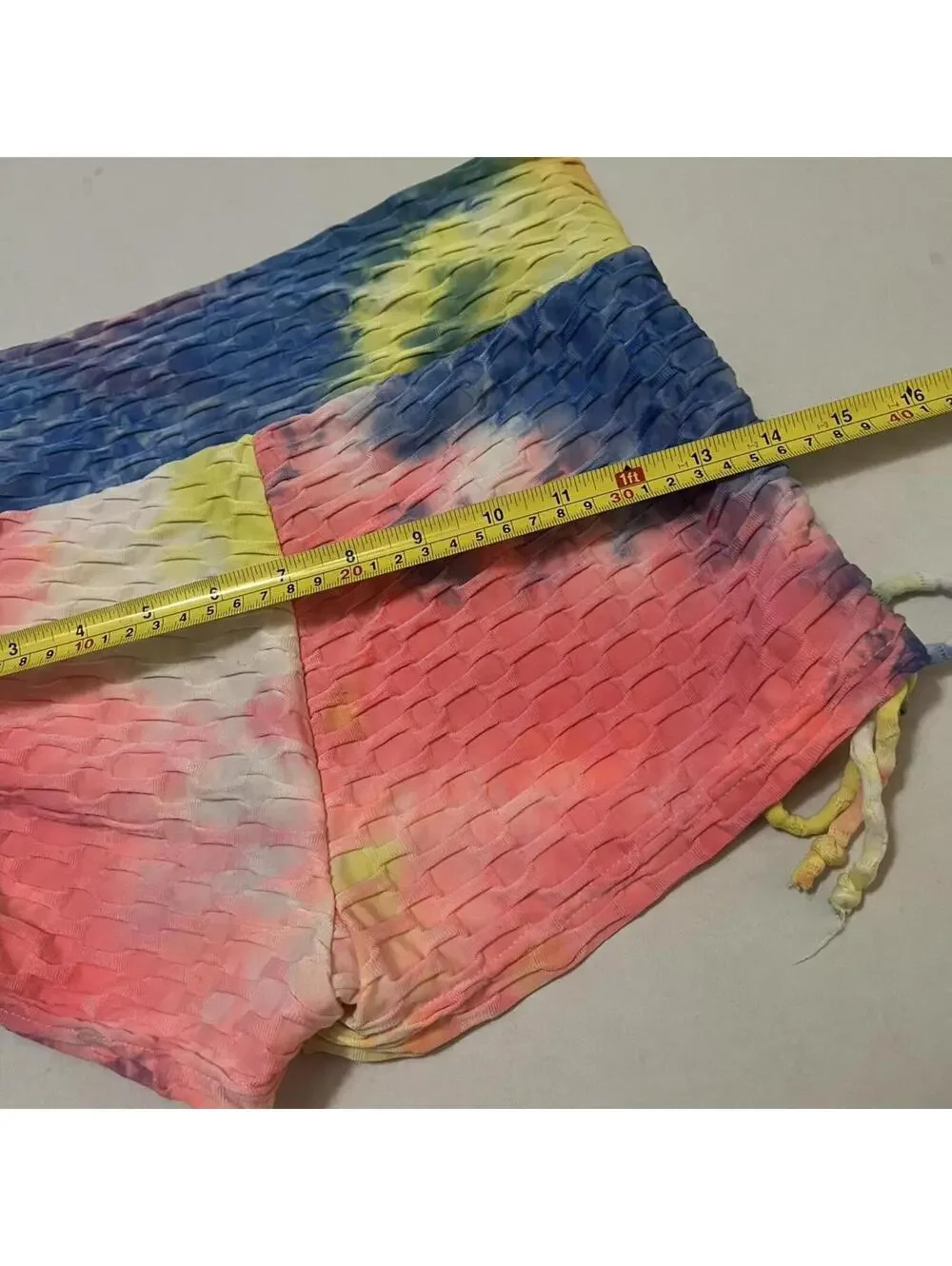 tye dye foldover shorts - Picture 6 of 7